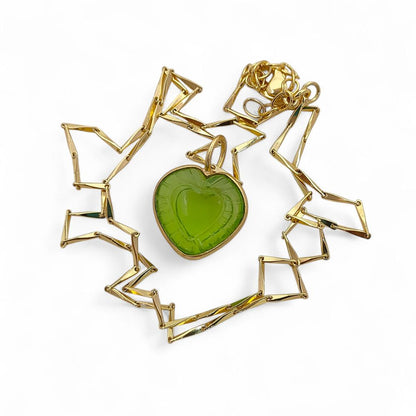 Dainty Heart Shape Peridot Necklace Handmade Gemstone Jewelry for Her- Selling Per Style