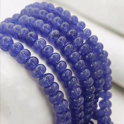 December Birthstone Tanzanite Beads Strand 8mm Smooth Gemstones for DIY Jewellery Making, Bracelets, Necklaces, and Beaded Accessories