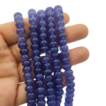 December Birthstone Tanzanite Beads Strand 8mm Smooth Gemstones for DIY Jewellery Making, Bracelets, Necklaces, and Beaded Accessories