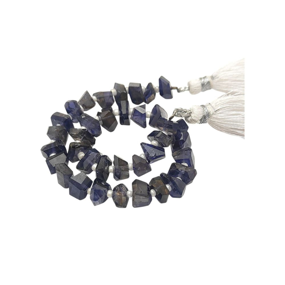 Deep Blue Iolite Chip Beads