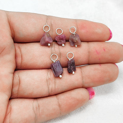 Elegant Natural Ruby Pendant July Birthstone Gemstone for Handmade Jewelry