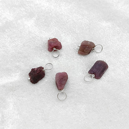 Elegant Natural Ruby Pendant July Birthstone Gemstone for Handmade Jewelry