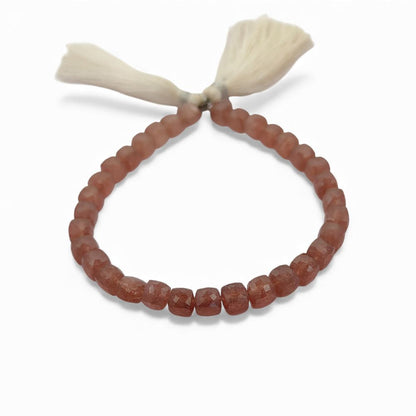 Elegant Pink Strawberry Quartz Faceted Gemstone Beads, Natural Blush Pink Beads for DIY Jewelry, Bracelets & Necklaces – Selling Per Strand