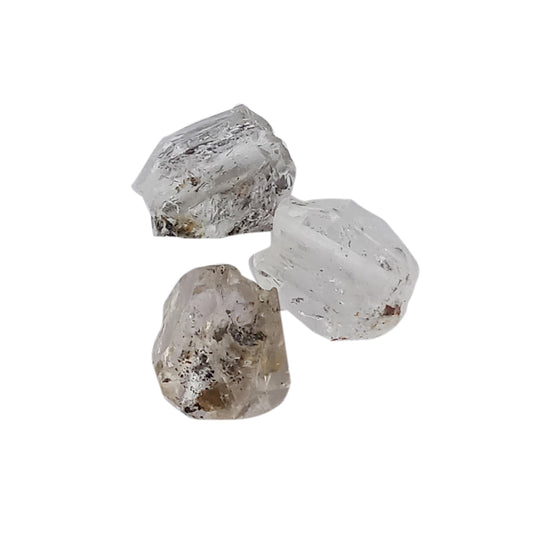 Genuine Herkimer Diamond Quartz 3mm Beads Drilled Loose Gemstones for Craft Projects