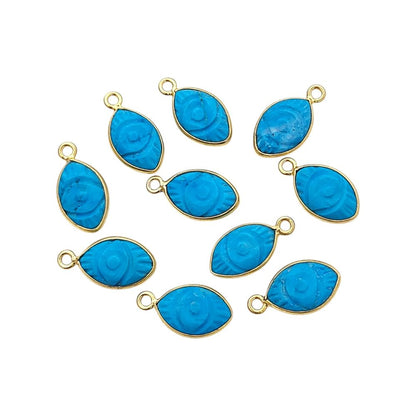 Gold Plated Sterling Silver Turquoise Pendant Handmade Spiritual Healing Jewelry- Selling Per Piece