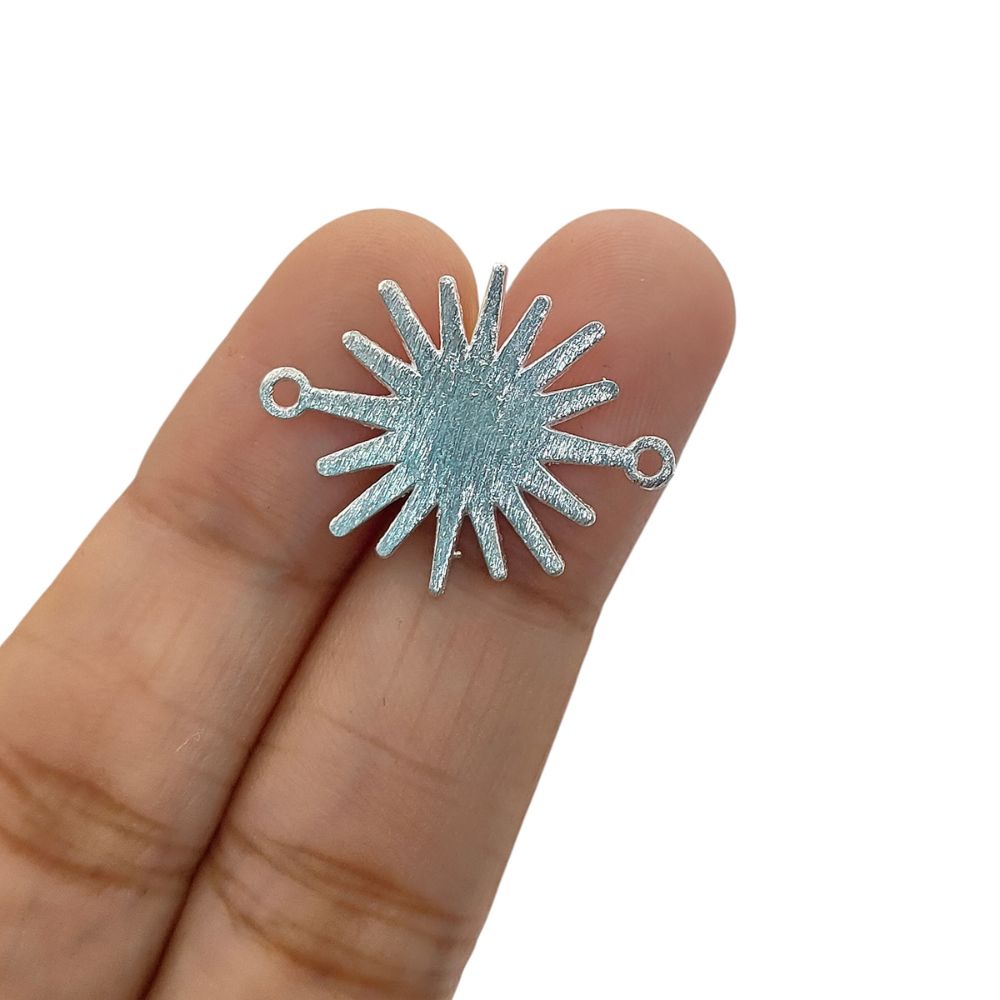 Gold Plated Sun Connector Charm, Sunburst Design for Bracelet Making, Earring Findings & DIY Jewelry Supplies