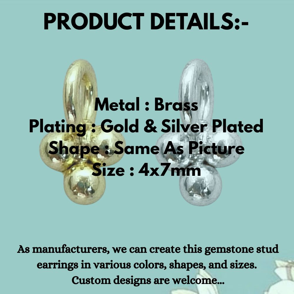 Gold Round Ball Cluster Pendant Charm Jewelry Making Supplies for Earrings & Necklaces