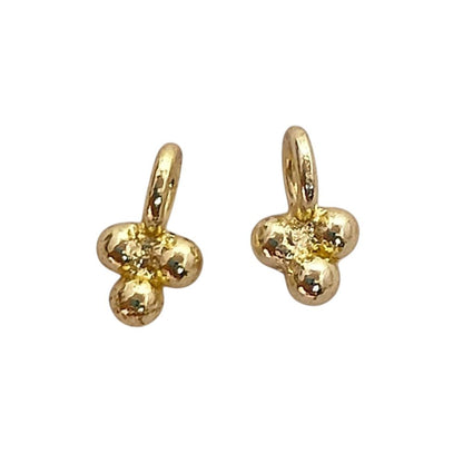 Gold Round Ball Cluster Pendant Charm Jewelry Making Supplies for Earrings & Necklaces