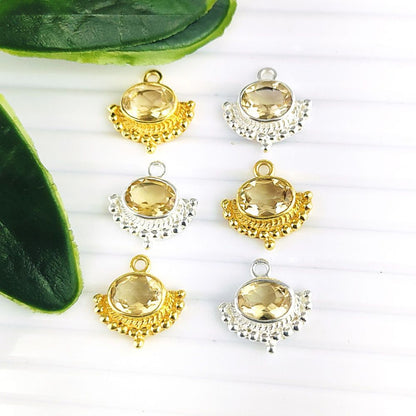 Oval Shape Citrine Pendant November Birthstone Handmade Gold Vermeil Bezel Set Minimalist Jewelry for Her- Selling Per Piece
