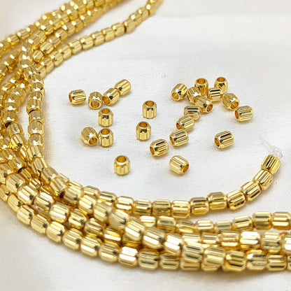Gold Plated Mini Tube Beads