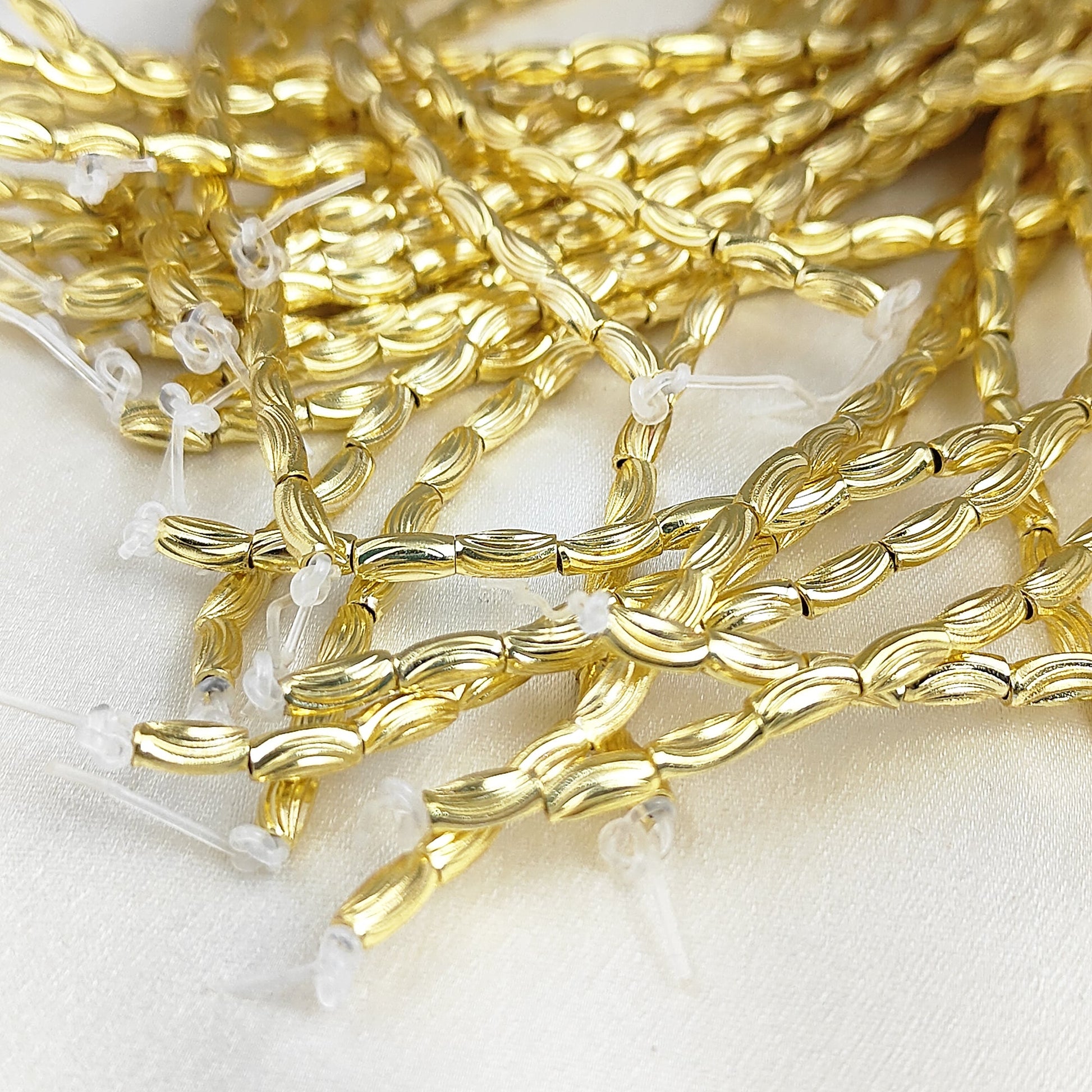 Gold Plated Tube Beads