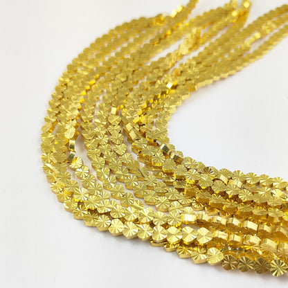 Textured Heart Spacer Beads