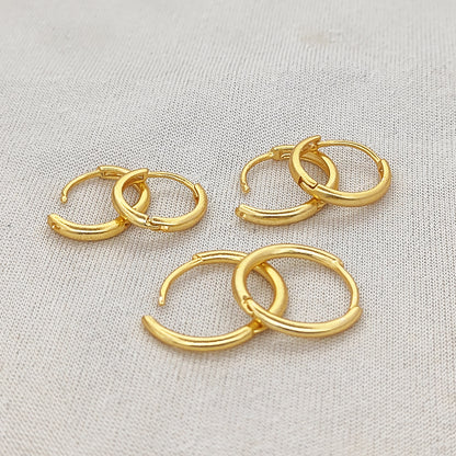 Gold & Silver Plated Hoop Earrings Findings Hinged Lever Back Hoops for DIY Jewelry & Earring Making Supplies- Selling Per Pair