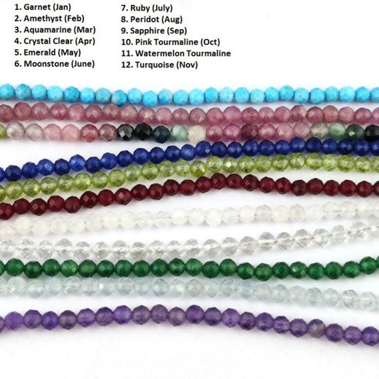 Handmade multi-stone faceted gemstone necklace in gold-plated sterling silver – boho chic jewelry