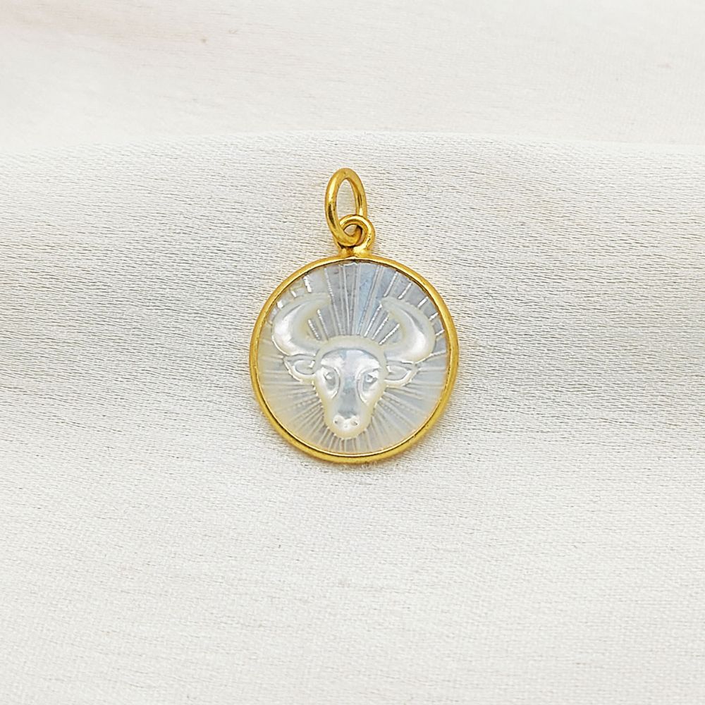 Dainty Taurus Zodiac Jewelry – Pearl Birthstone Pendant