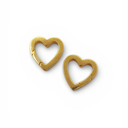 Gold & Silver Heart Carabiner Push Lock Clasp for Necklace Bracelet Jewelry Making
