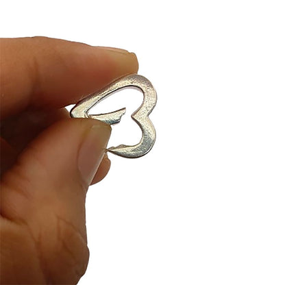 Gold & Silver Heart Carabiner Push Lock Clasp for Necklace Bracelet Jewelry Making