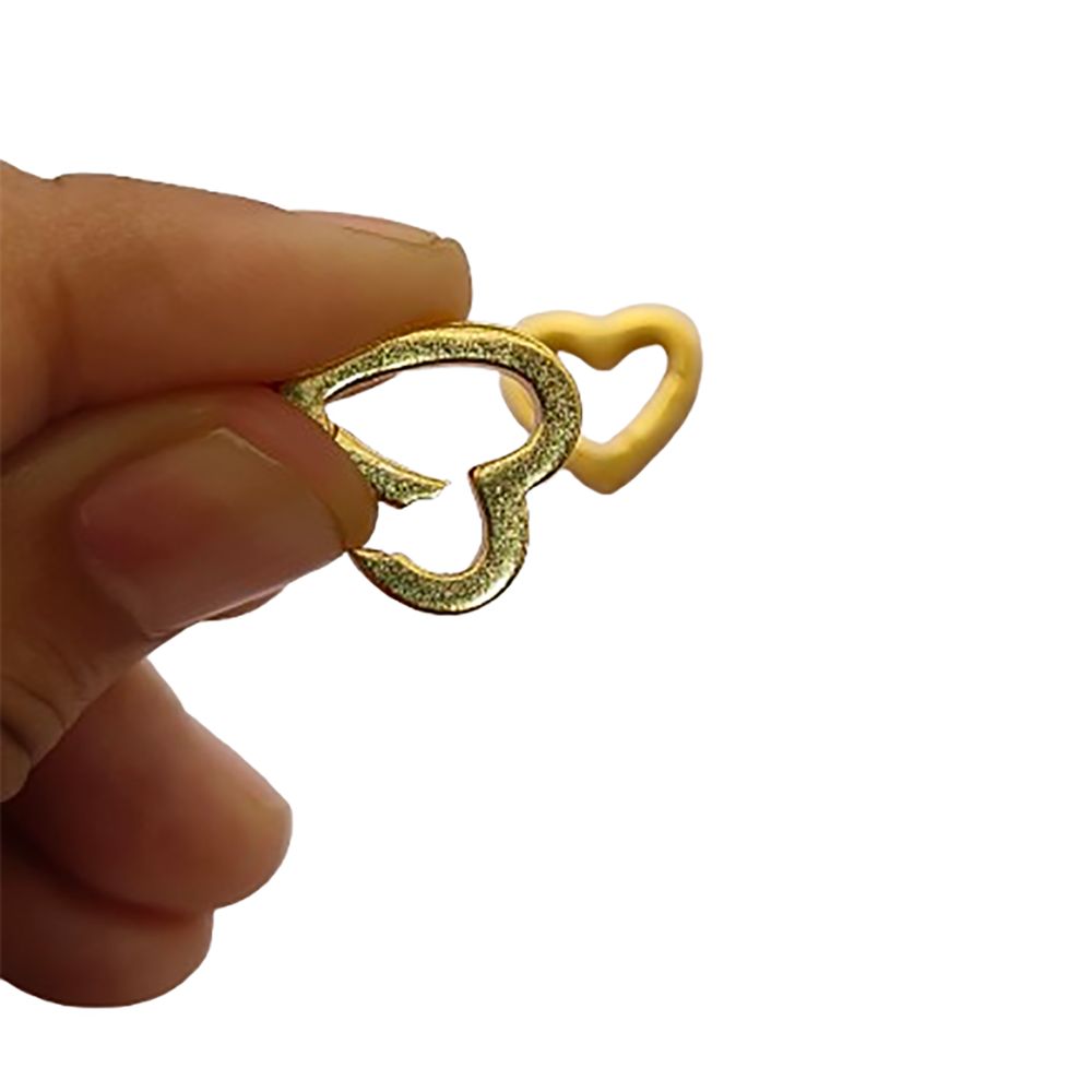 Gold & Silver Heart Carabiner Push Lock Clasp for Necklace Bracelet Jewelry Making