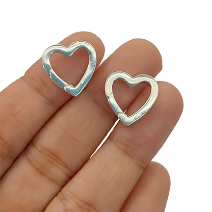 Gold & Silver Heart Carabiner Push Lock Clasp for Necklace Bracelet Jewelry Making