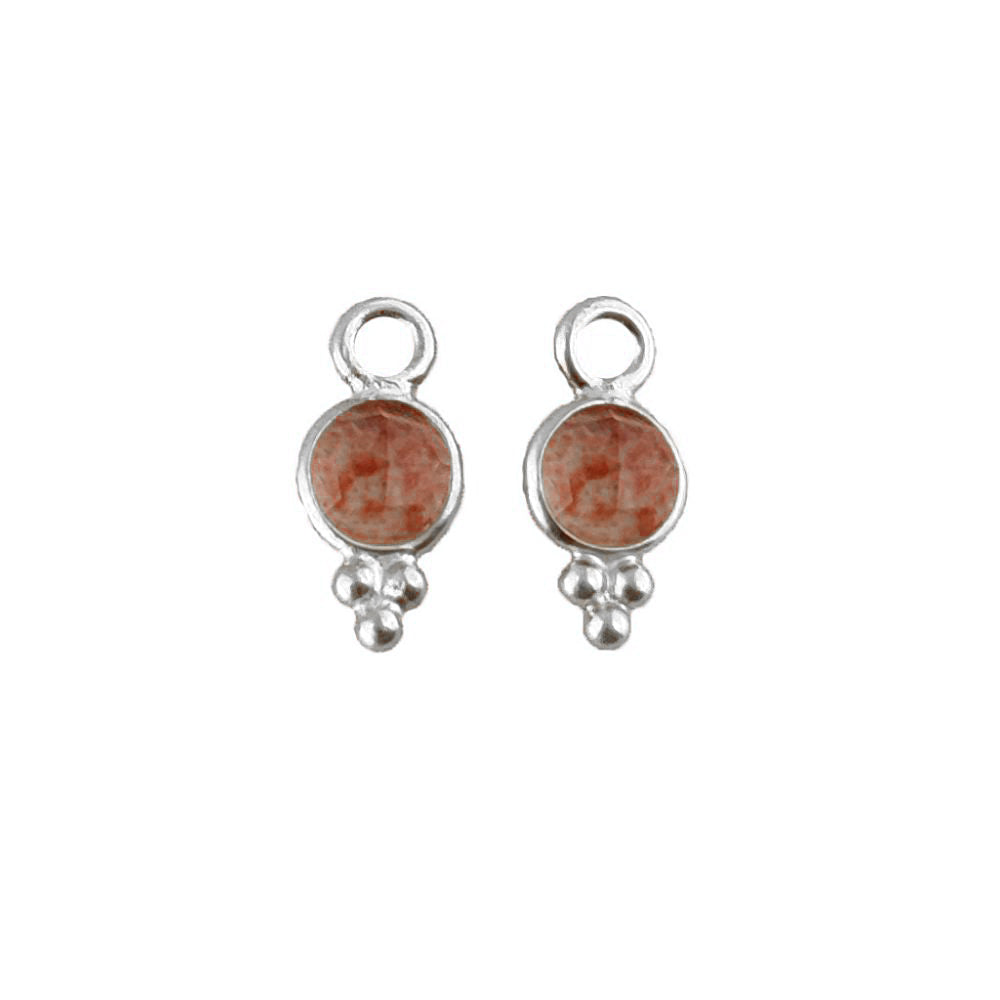 Dainty 4mm Strawberry Quartz Pendant 925 Silver Charm