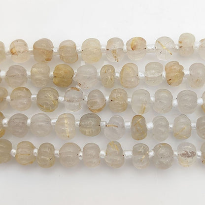 Craft with Golden Rutile Pumpkin Beads – Perfect for Unique Jewelry Designs