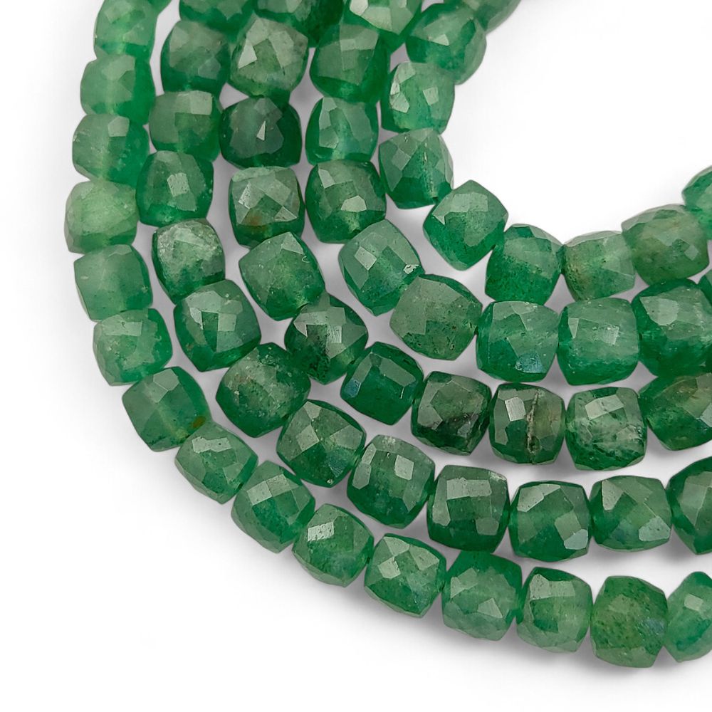 Green Strawberry Quartz Beads Natural Gemstone, Elegant Faceted Jewelry Making Beads for Bracelets, Necklaces & Craft Designs – Selling Per Strand