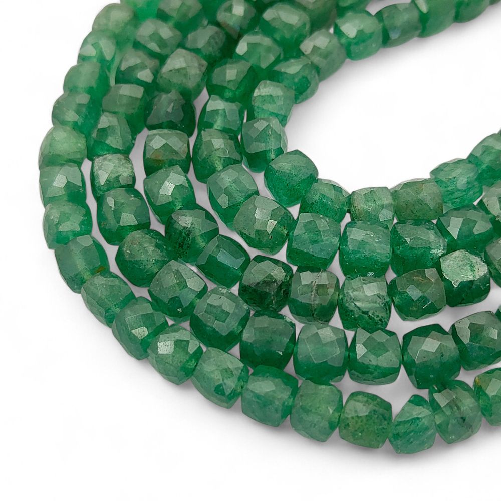 Green Strawberry Quartz Beads Natural Gemstone, Elegant Faceted Jewelry Making Beads for Bracelets, Necklaces & Craft Designs – Selling Per Strand