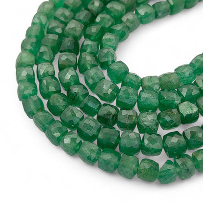 Green Strawberry Quartz Beads Natural Gemstone, Elegant Faceted Jewelry Making Beads for Bracelets, Necklaces & Craft Designs – Selling Per Strand