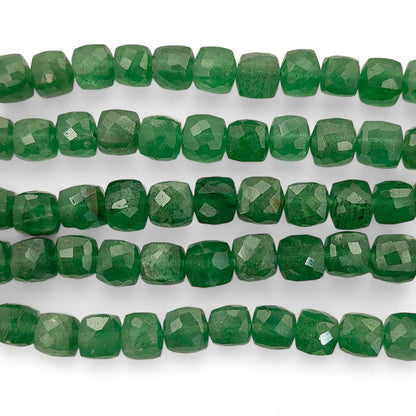 Green Strawberry Quartz Beads Natural Gemstone, Elegant Faceted Jewelry Making Beads for Bracelets, Necklaces & Craft Designs – Selling Per Strand