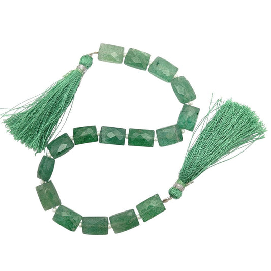 Green Strawberry Quartz Rectangle Beads Loose Stones for Creative Jewelry Design