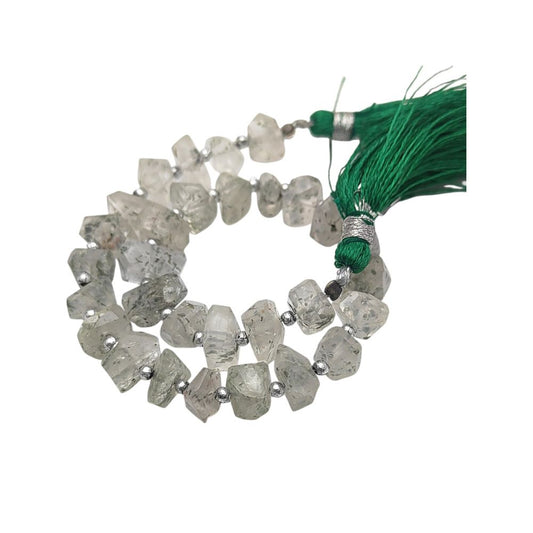 Green Dot Chip Gemstone Beads