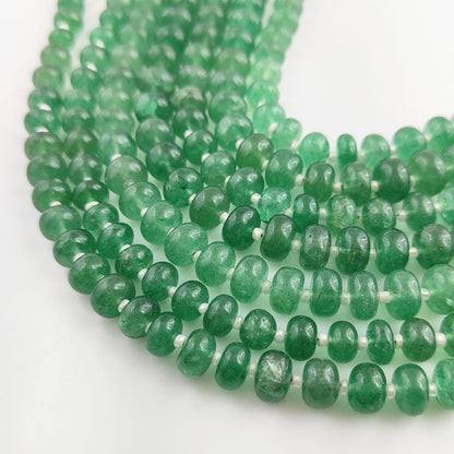 AAA-Grade Green Strawberry Gemstone Beads – Smooth & Polished