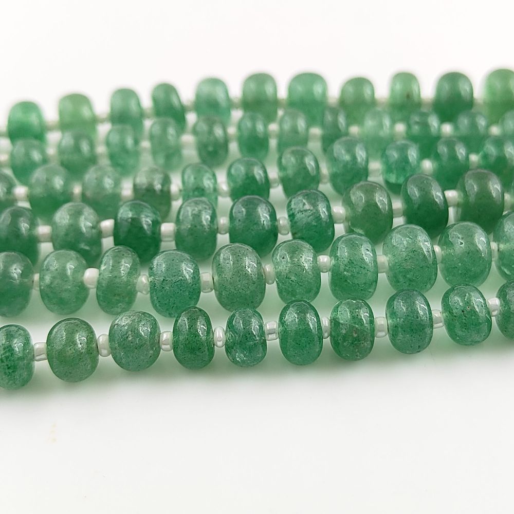 Natural Green Strawberry Quartz Strands – Perfect for Jewelry Making