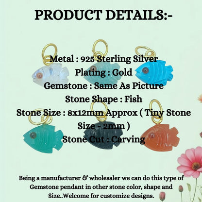 Mini Fish Crystal Charm Pendant for DIY Jewelry Projects
