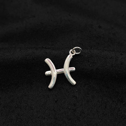Handcrafted Pisces Astrology Pendant Sterling Silver Zodiac Charm, Timeless Horoscope Jewelry Gift – Selling Per Piece
