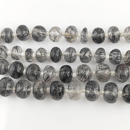 Natural Black Rutile Gemstone Strands – Unique & High-Quality