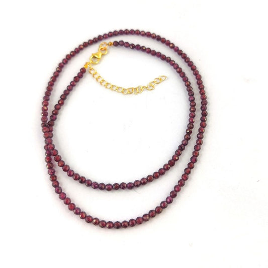 Handmade Ruby Beaded Necklace – July Birthstone Jewelry