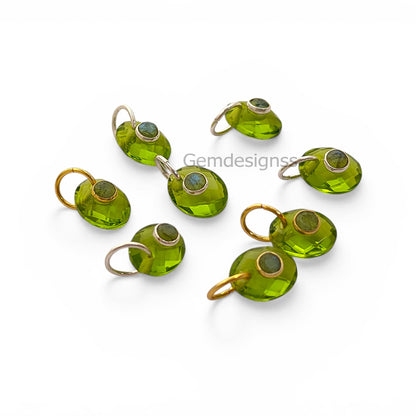 Handmade Bohemian Peridot and Labradorite Gemstone Pendant, 925 Sterling Silver Charm for Necklace Jewelry Making Supplies