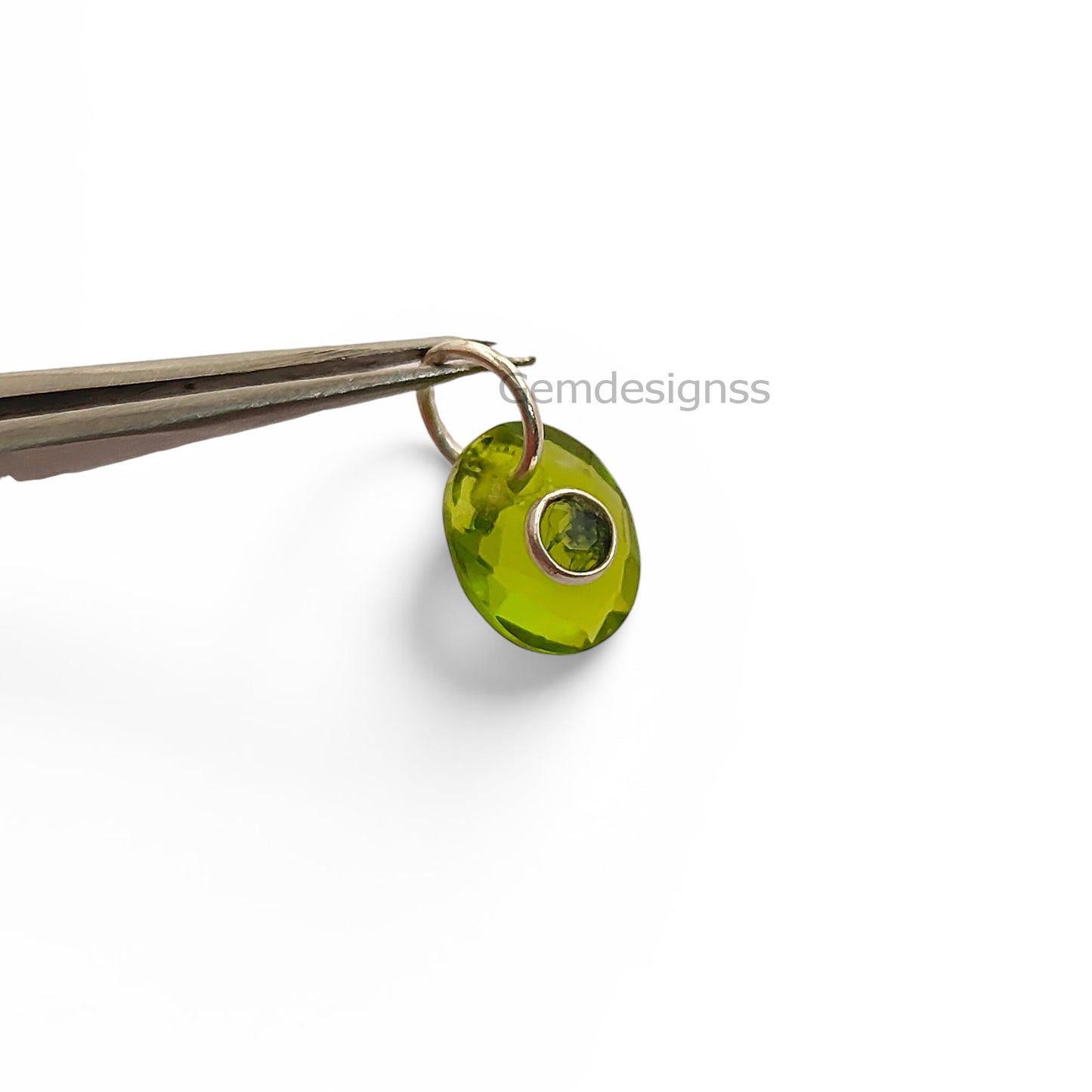 Handmade Bohemian Peridot and Labradorite Gemstone Pendant, 925 Sterling Silver Charm for Necklace Jewelry Making Supplies