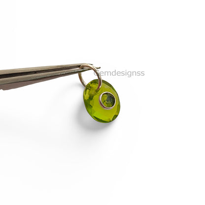 Handmade Bohemian Peridot and Labradorite Gemstone Pendant, 925 Sterling Silver Charm for Necklace Jewelry Making Supplies