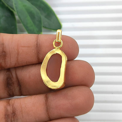 Handmade Rough Carnelian Pendant, Natural Raw Carnelian Gemstone Collet Set Charm for DIY Jewelry Making- Selling Per Piece