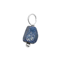 Handmade September Birthstone Sapphire Pendant 7–10mm Raw Blue Crystal Jewelry for Artisan & DIY Designs