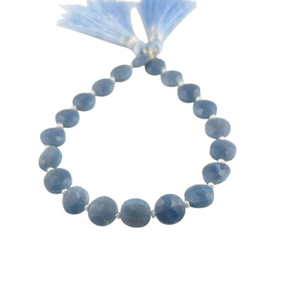 Handmade Blue Opal Coin Beads