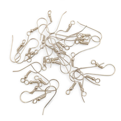 Handmade Jewelry Making Findings Gold Plated Coil and Ball Long Earwire French Hooks, DIY Earring Craft Supplies- Selling Per Pair