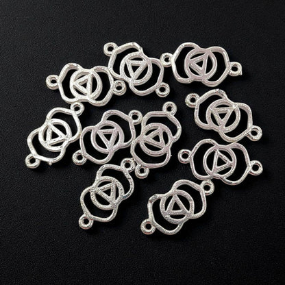 Handmade Gold & Silver 7 Chakra Charm Set Yoga Meditation Jewelry Connectors & DIY Findings- Selling According Variation