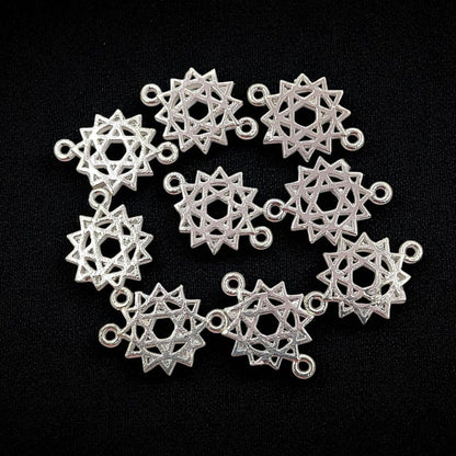 Handmade Gold & Silver 7 Chakra Charm Set Yoga Meditation Jewelry Connectors & DIY Findings- Selling According Variation