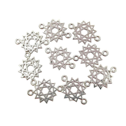 Handmade Gold & Silver 7 Chakra Charm Set Yoga Meditation Jewelry Connectors & DIY Findings- Selling According Variation