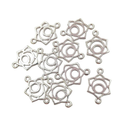 Handmade Gold & Silver 7 Chakra Charm Set Yoga Meditation Jewelry Connectors & DIY Findings- Selling According Variation