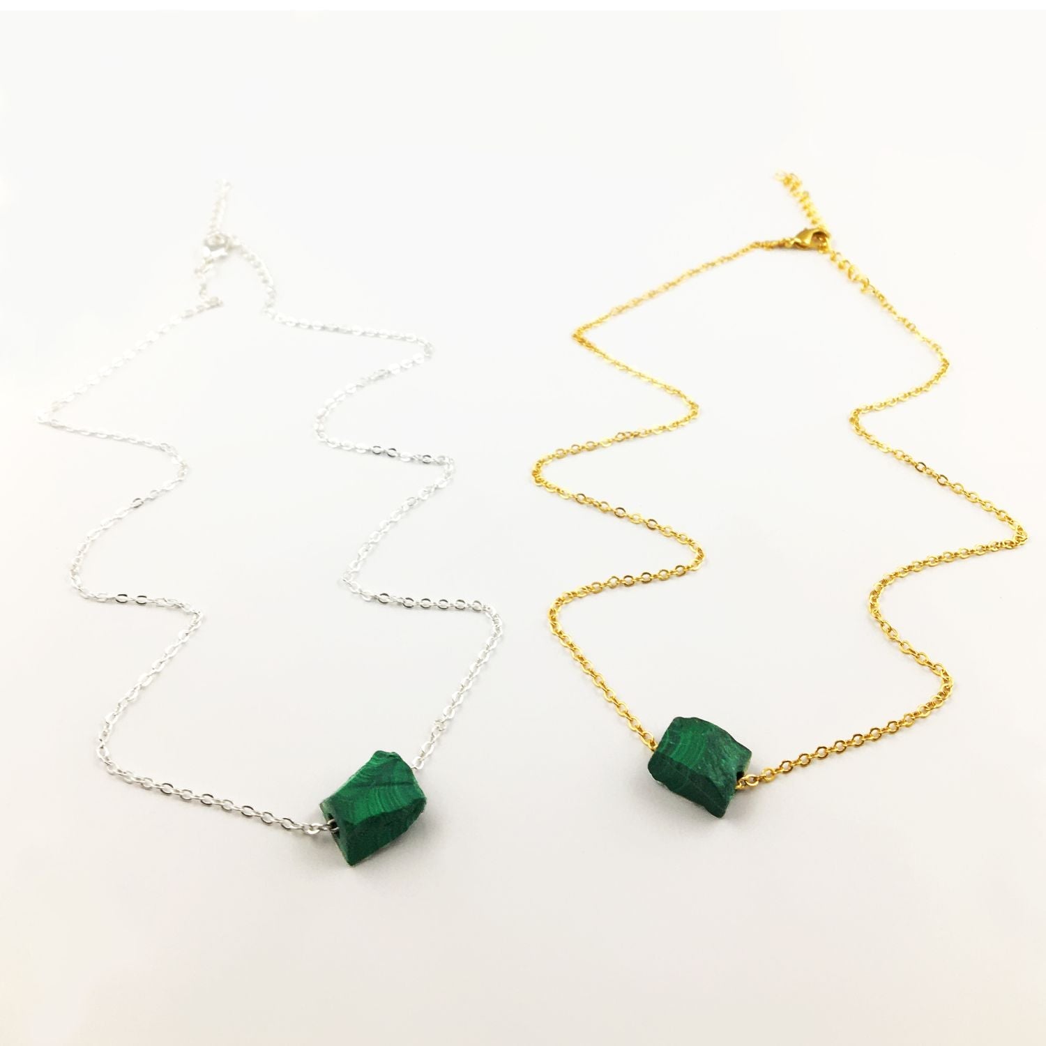 Gold Plated Malachite Necklace – Spiritual Protection Pendant
