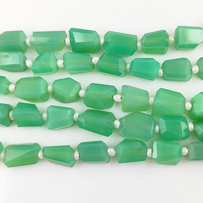 High-Quality Chrysoprase Beads Faceted Nugget 5-12mm for Custom Handmade Jewelry for DIY Earrings & Bracelets